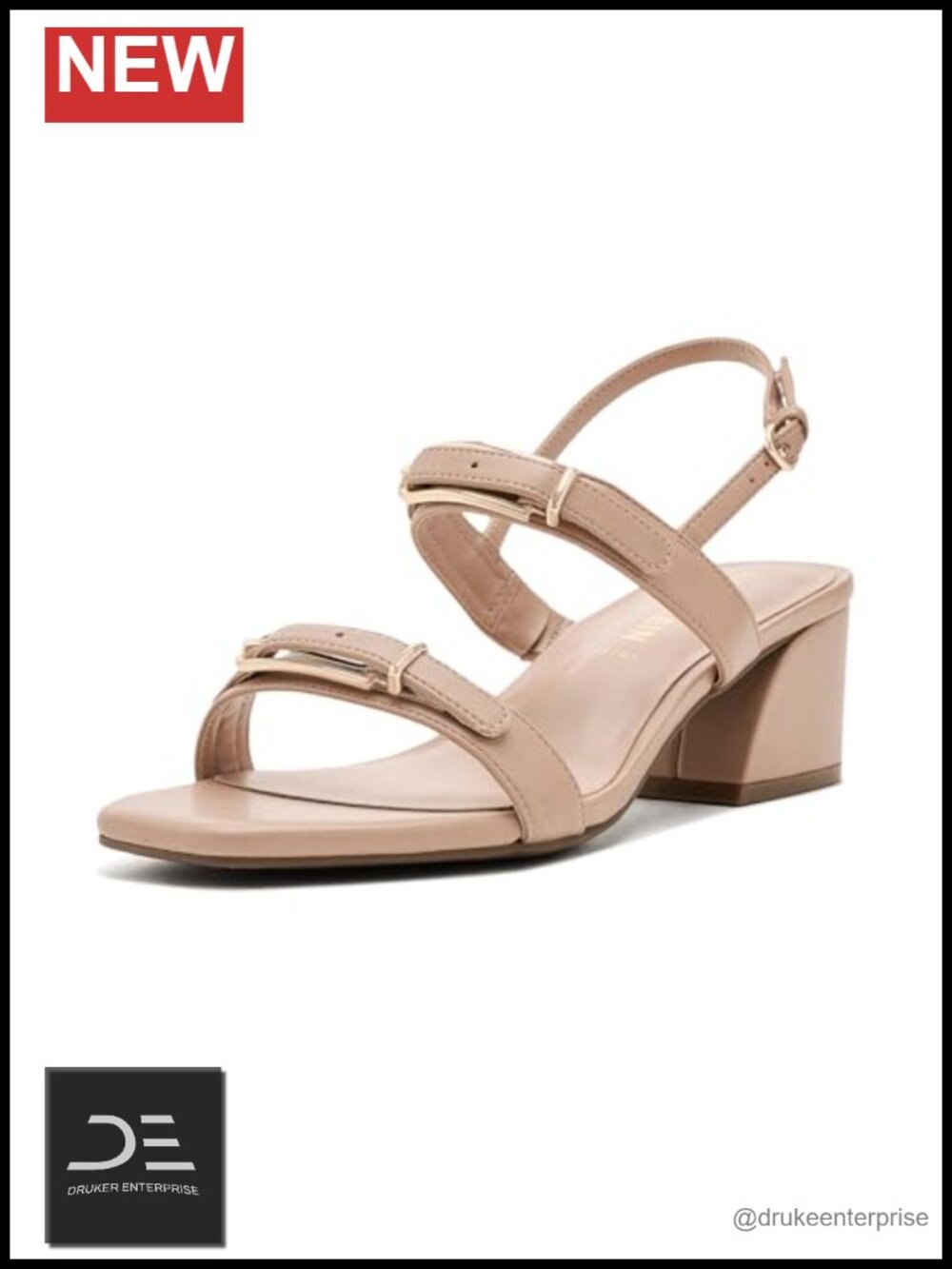 Anne Klein Merida Heeled Sandals iFlex Open Toe Block Heels PU
